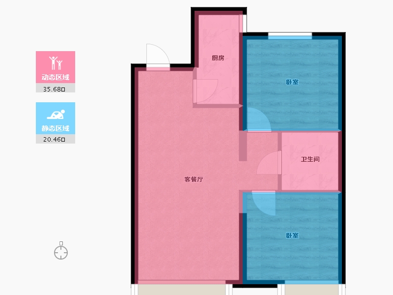 辽宁省-抚顺市-电建地产海赋外滩澋苑-49.99-户型库-动静分区