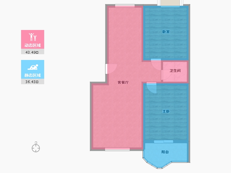 陕西省-渭南市-香滨城-71.80-户型库-动静分区