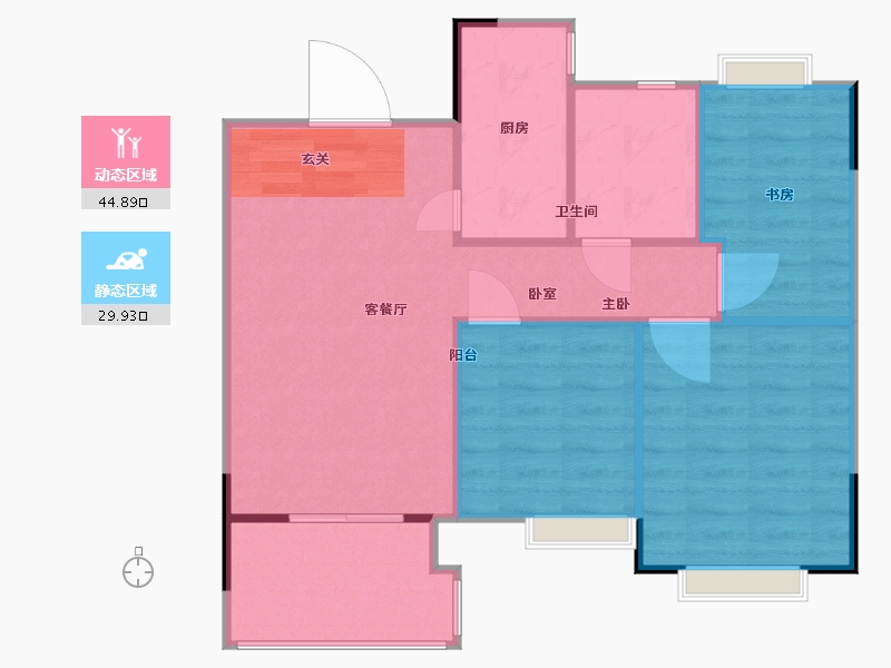 江苏省-南京市-紫金华府-70.01-户型库-动静分区