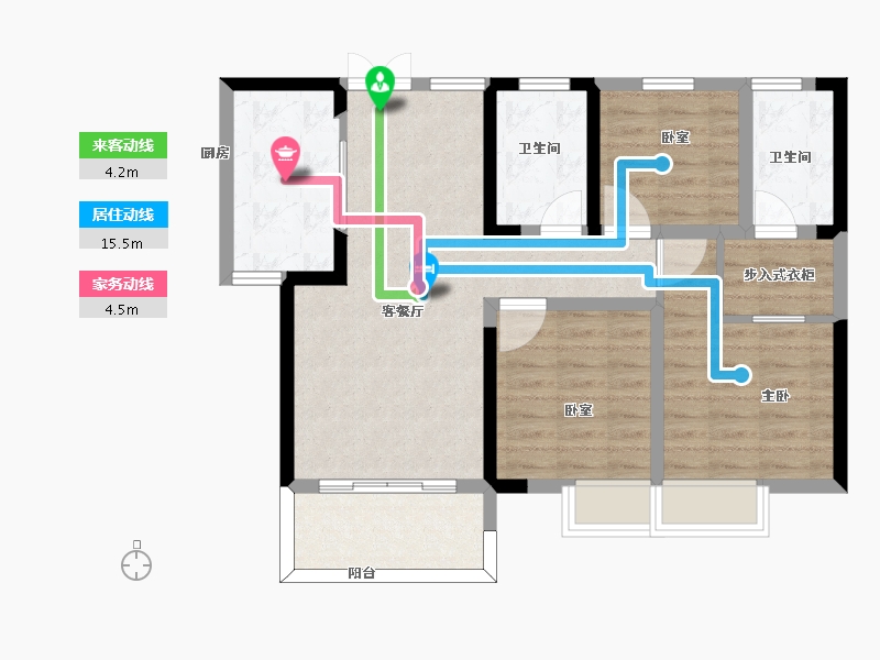 江苏省-南京市-电建地产海赋尚城-79.16-户型库-动静线