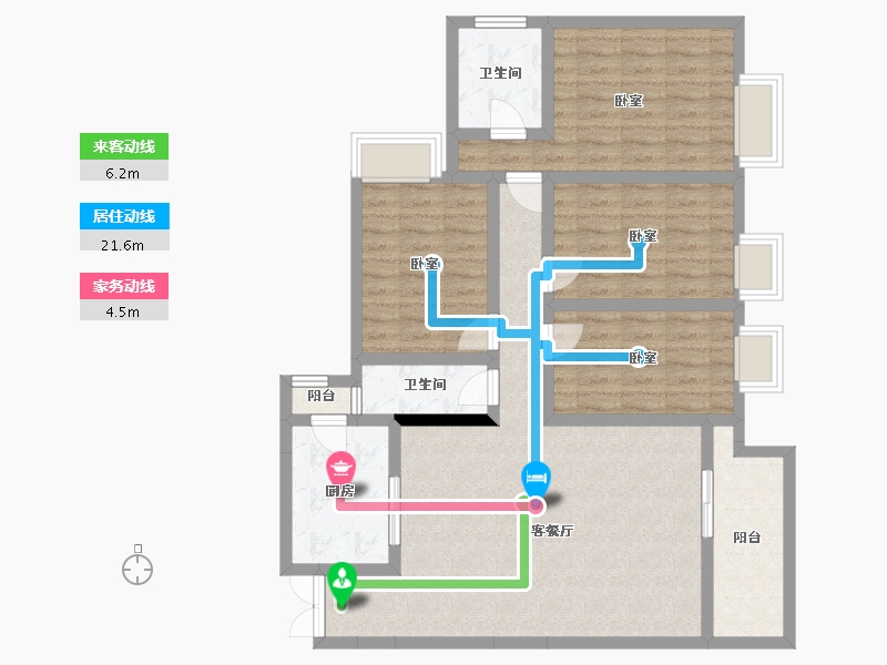 四川省-宜宾市-东燊长寿锦城-105.19-户型库-动静线