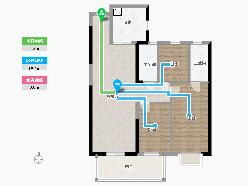 江苏省-无锡市-中洲崇安府-80.00-户型库-动静线