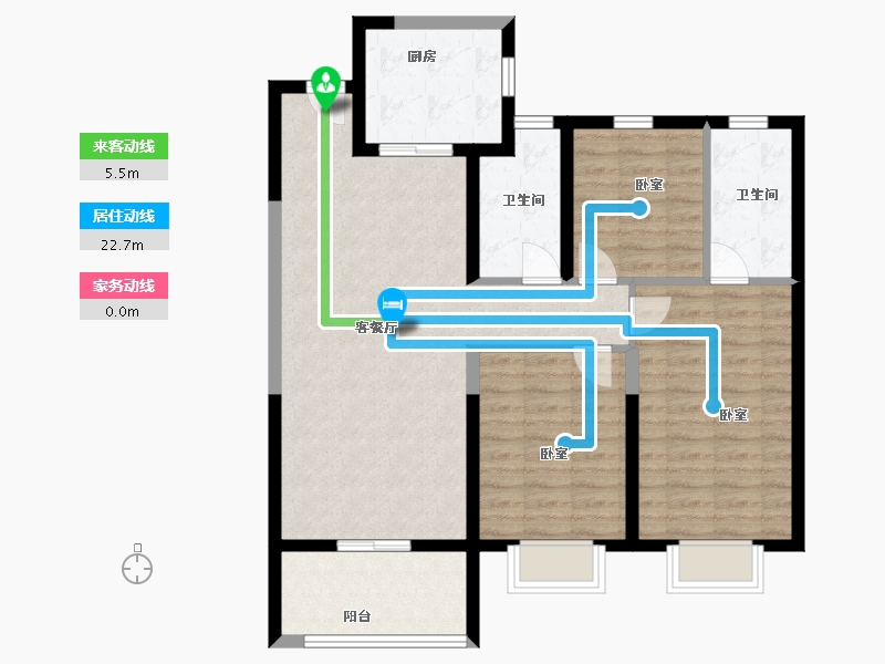 陕西省-西安市-领航悦宸-94.00-户型库-动静线