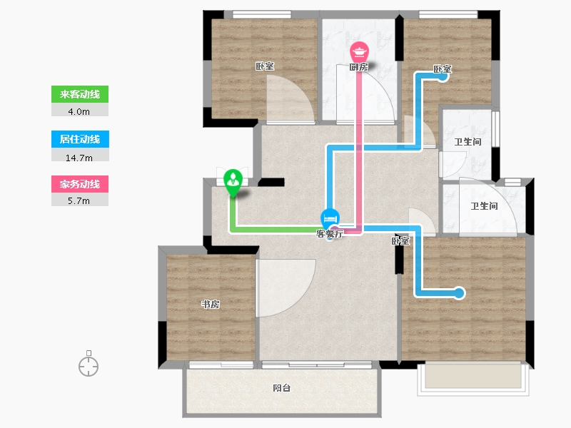 江苏省-南京市-紫悦府-106.00-户型库-动静线