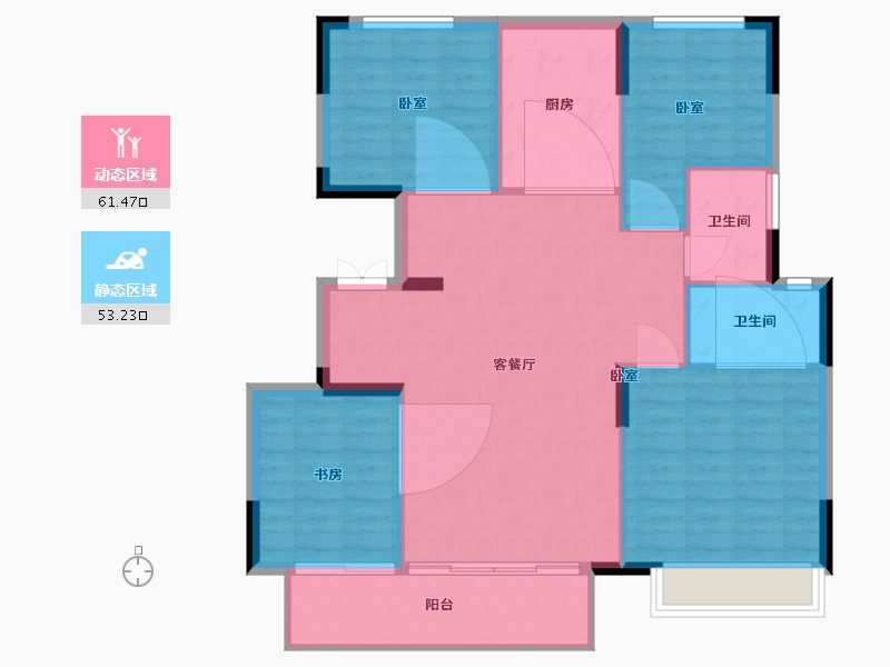 江苏省-南京市-紫悦府-106.00-户型库-动静分区