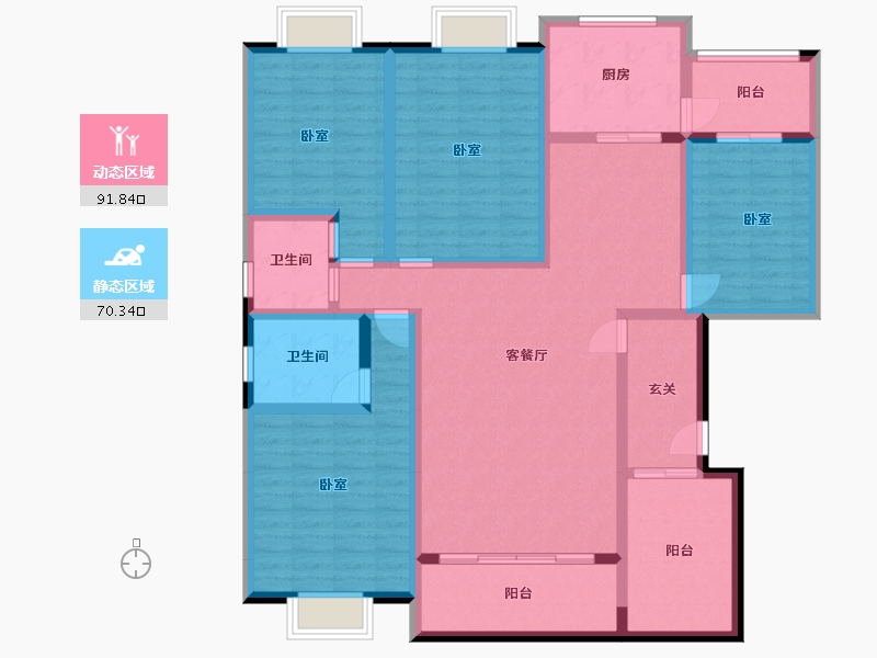 陕西省-汉中市-天骄佳园二期-144.83-户型库-动静分区