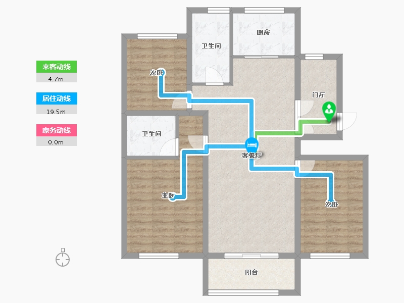 黑龙江省-牡丹江市-滨江壹號-95.28-户型库-动静线