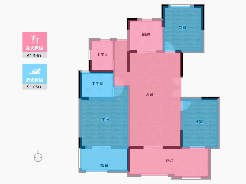 黑龙江省-哈尔滨市-融创西双版纳旅游度假区-101.15-户型库-动静分区