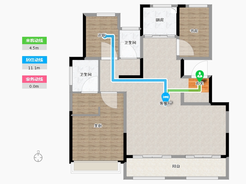 陕西省-西安市-绿城西安全运村-151.77-户型库-动静线