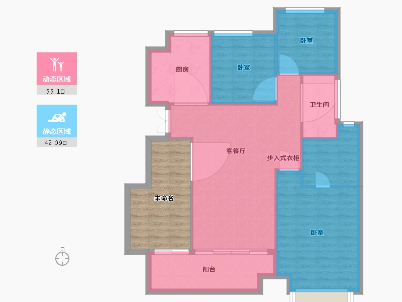 江苏省-南京市-紫悦府-101.00-户型库-动静分区