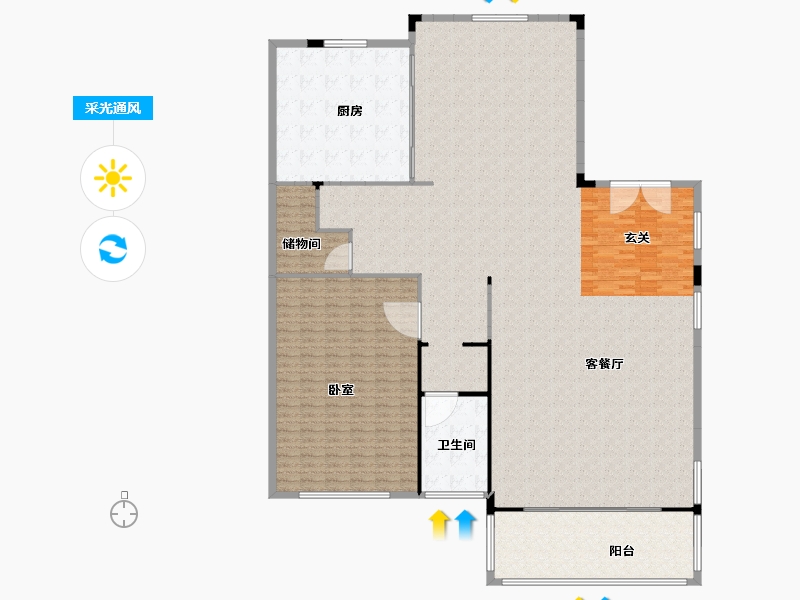 江苏省-南京市-欧洲城玖禧澜湾-270.00-户型库-采光通风