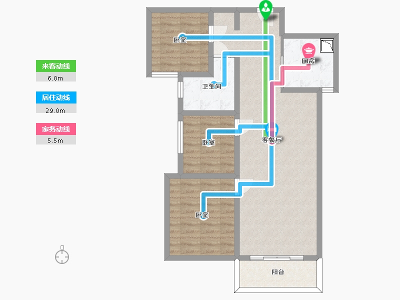 陕西省-渭南市-美林郡-81.42-户型库-动静线