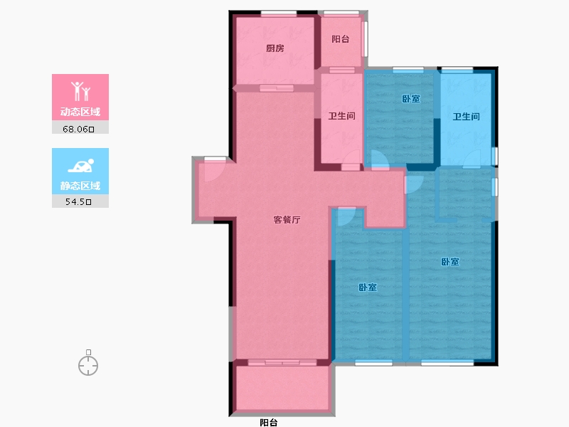 江苏省-南京市-电建中储泛悦城市广场-108.99-户型库-动静分区