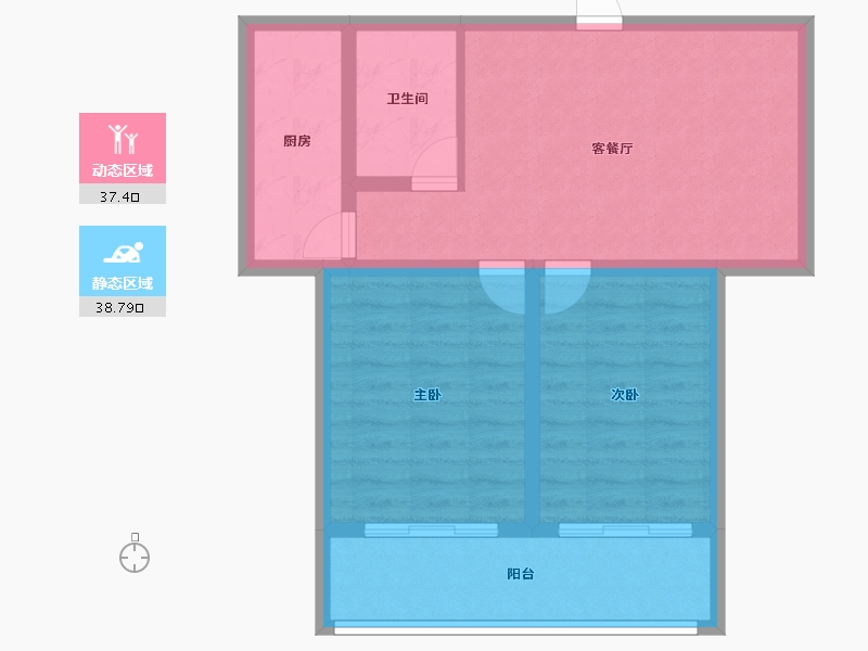 黑龙江省-牡丹江市-江城美地五期-68.00-户型库-动静分区