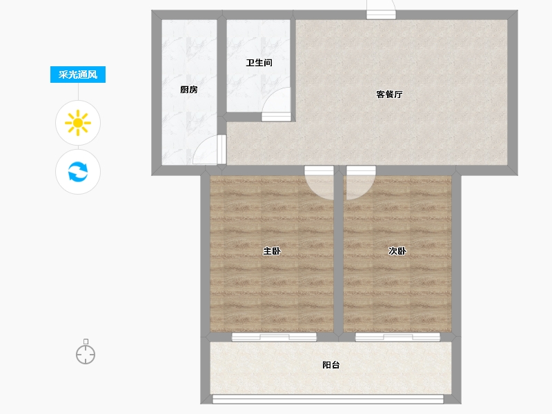 黑龙江省-牡丹江市-江城美地五期-68.00-户型库-采光通风