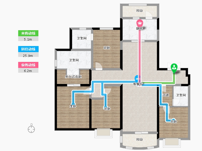 陕西省-西安市-西安星河湾-155.83-户型库-动静线