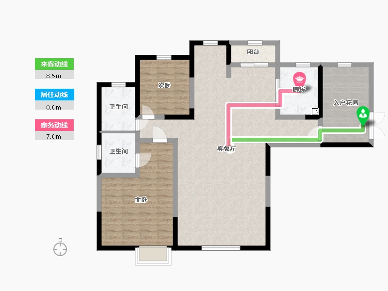 陕西省-西安市-德杰国际城-110.75-户型库-动静线