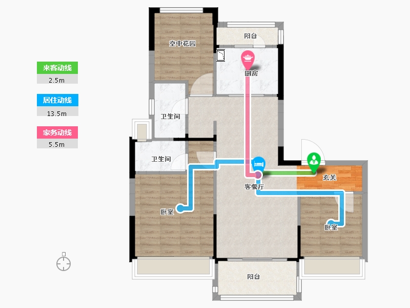 江苏省-南京市-欧洲城玖禧澜湾-94.00-户型库-动静线