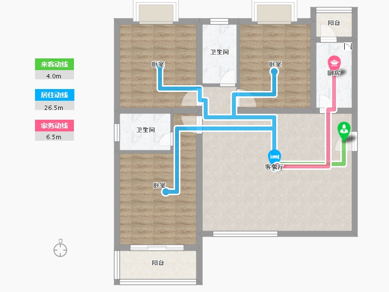 陕西省-渭南市-金星名座-94.16-户型库-动静线