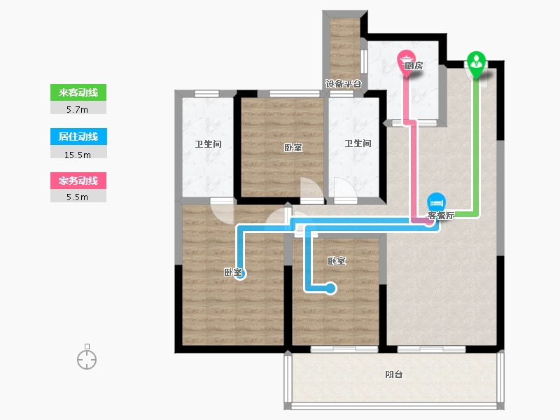 江苏省-无锡市-金科蠡湖-101.01-户型库-动静线