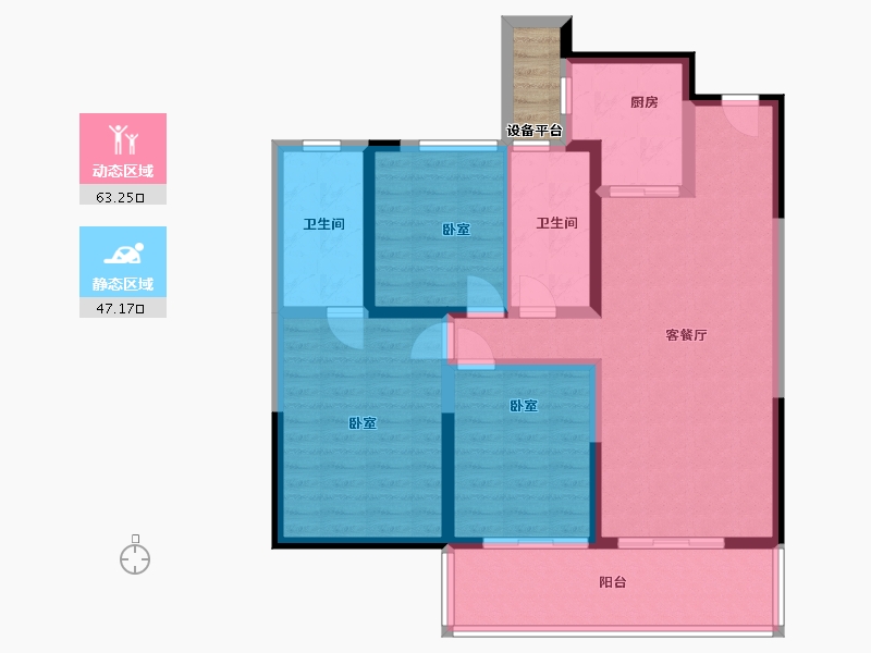 江苏省-无锡市-金科蠡湖-101.01-户型库-动静分区