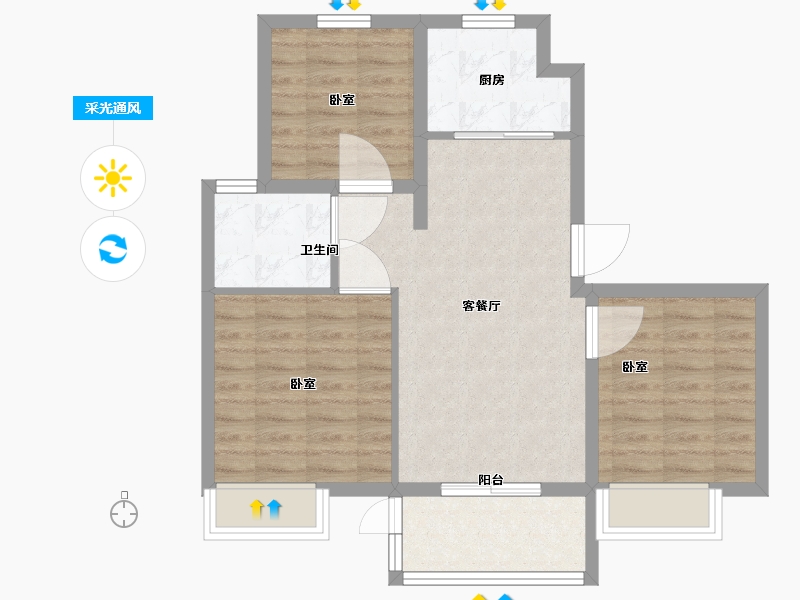 江苏省-南京市-珑悦-71.01-户型库-采光通风