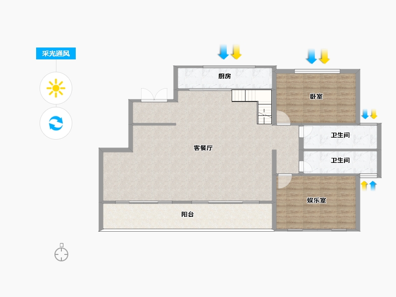 陕西省-渭南市-信达洋墅源-118.00-户型库-采光通风