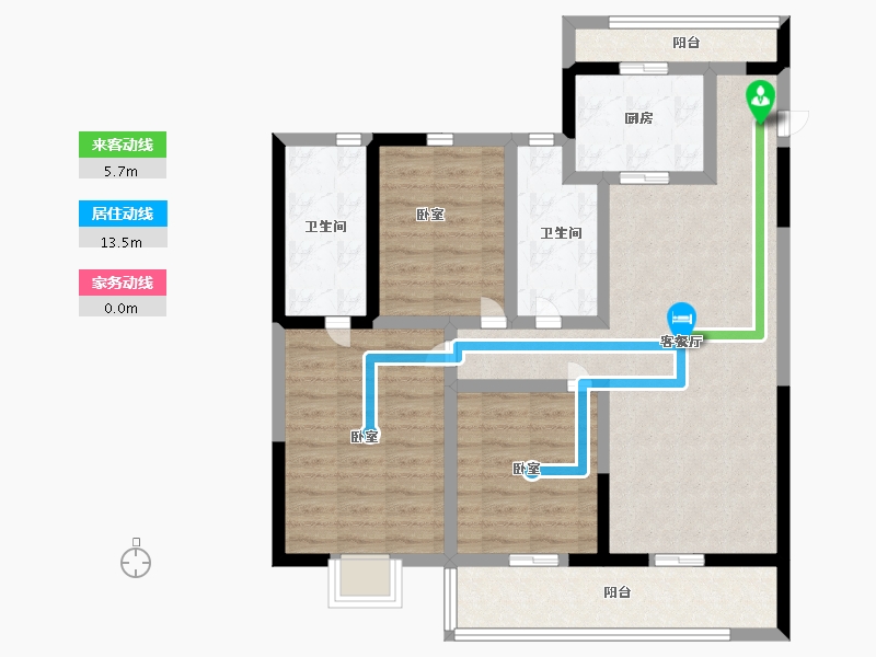 江苏省-无锡市-万科翡翠之光-91.94-户型库-动静线