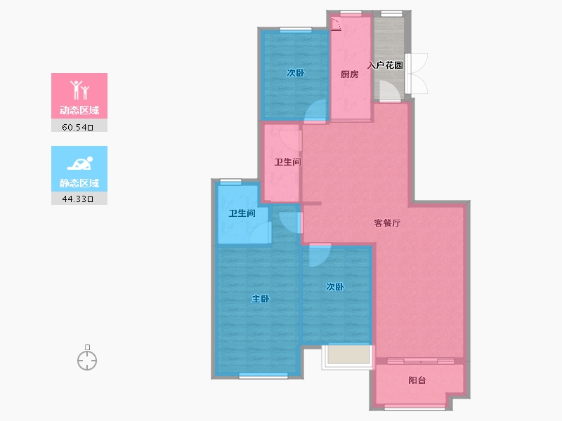 黑龙江省-大庆市-恒大御湖庄园-98.93-户型库-动静分区