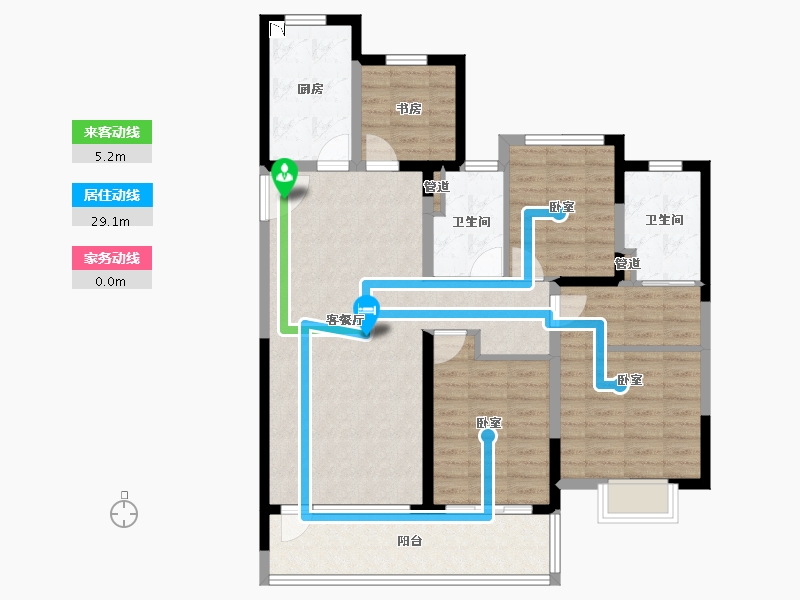 江苏省-无锡市-中锐星公元-106.01-户型库-动静线