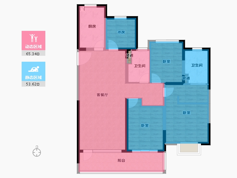 江苏省-无锡市-中锐星公元-106.01-户型库-动静分区