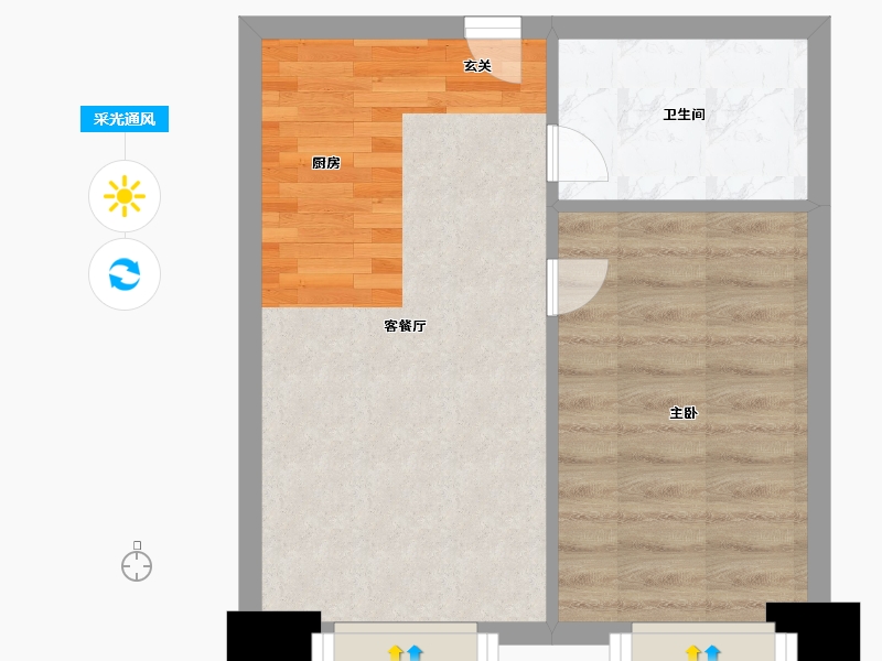 陕西省-西安市-合景汇峰-37.81-户型库-采光通风