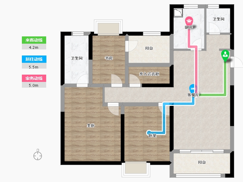 江苏省-无锡市-保利中央公园-100.00-户型库-动静线