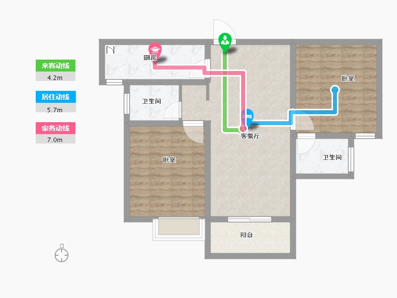 江苏省-无锡市-鸿景中央府-80.00-户型库-动静线