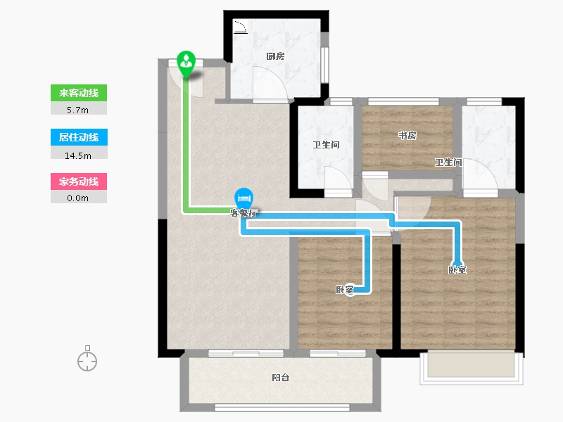 江苏省-南京市-句容吾悦广场-91.76-户型库-动静线