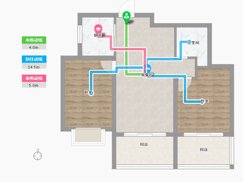 陕西省-渭南市-蒲城公园天下-65.37-户型库-动静线