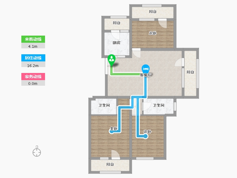 黑龙江省-哈尔滨市-伸马托斯卡纳-108.00-户型库-动静线