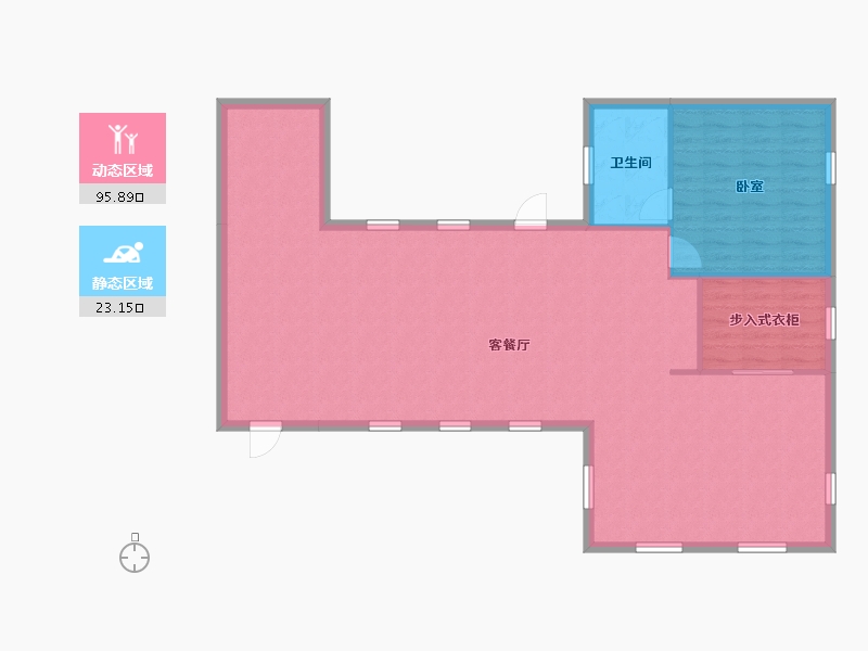 辽宁省-大连市-碧桂园海昌波尔多庄园-111.07-户型库-动静分区