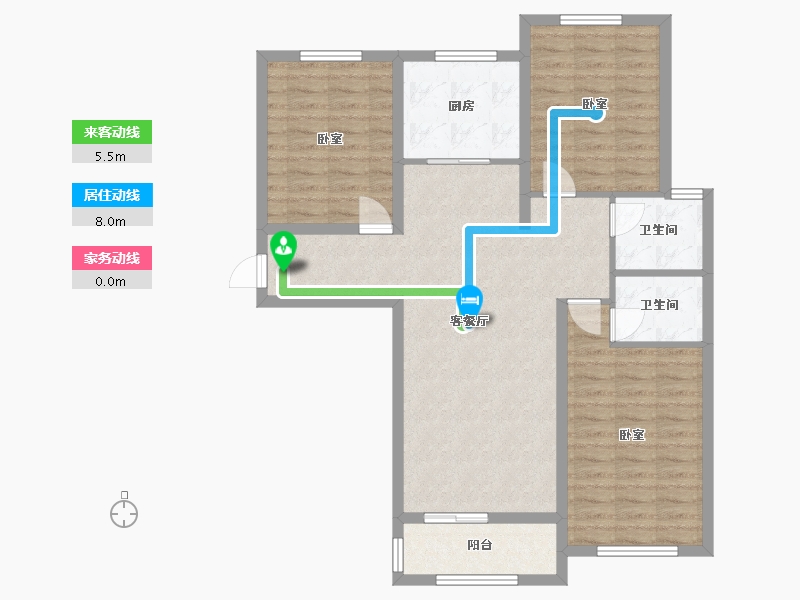 河北省-邢台市-大通家园-94.98-户型库-动静线