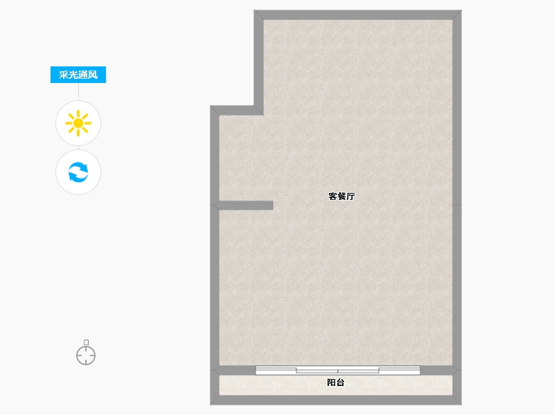 陕西省-咸阳市-枫丹丽舍-61.42-户型库-采光通风