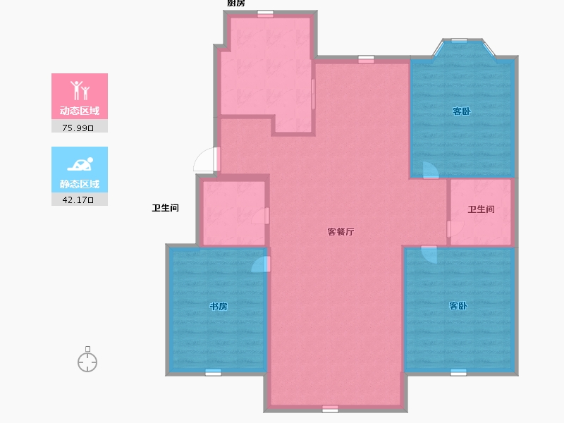 辽宁省-辽阳市-辽阳泛美华庭-108.69-户型库-动静分区