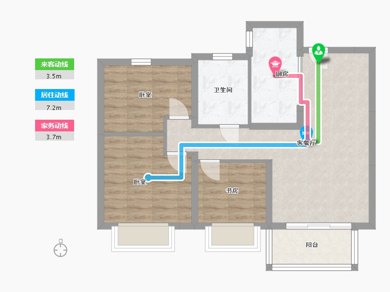 江苏省-南京市-保利堂悦-66.00-户型库-动静线