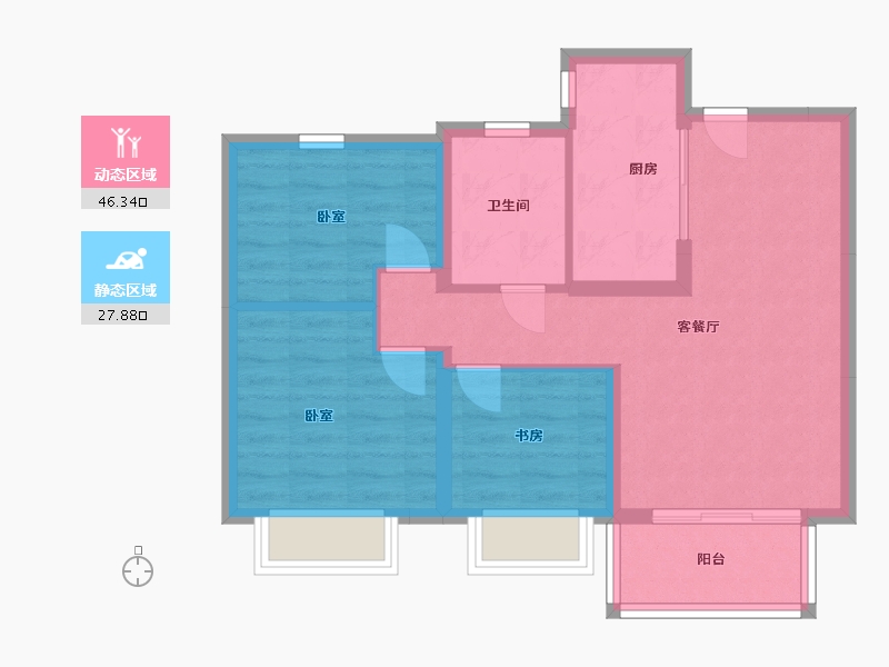 江苏省-南京市-保利堂悦-66.00-户型库-动静分区