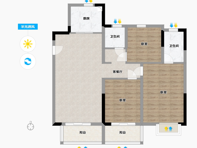 江苏省-南京市-中交锦致-97.08-户型库-采光通风