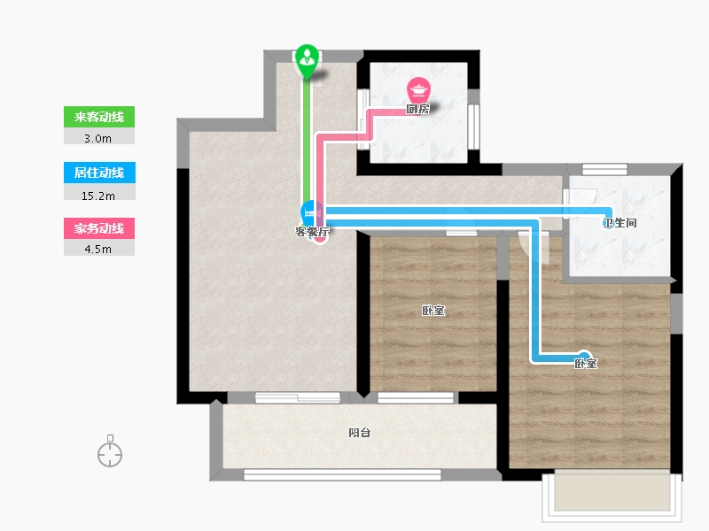 江苏省-无锡市-融创森邻森邻-63.01-户型库-动静线