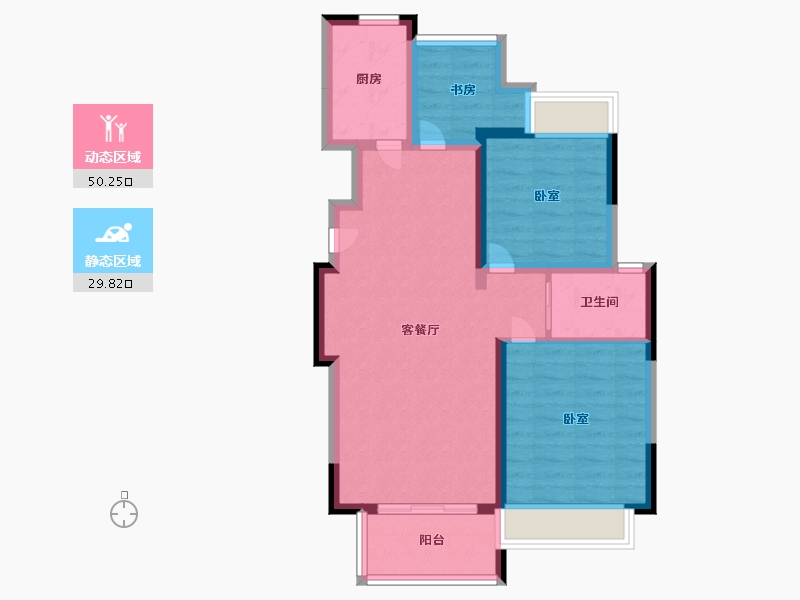 江苏省-无锡市-中隆润熙府-70.99-户型库-动静分区