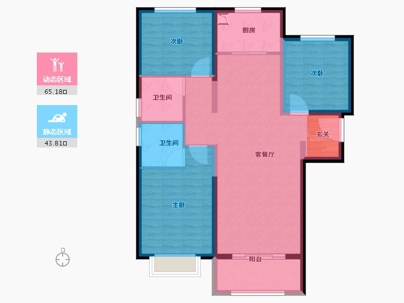 山西省-太原市-红星天润-98.00-户型库-动静分区