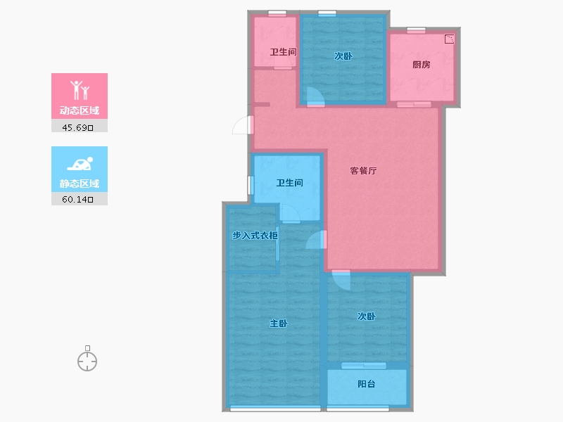 陕西省-咸阳市-领航尚宸-93.86-户型库-动静分区