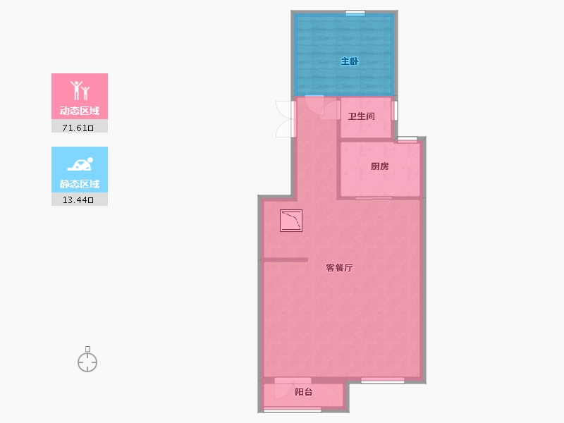 陕西省-咸阳市-枫丹丽舍-77.44-户型库-动静分区