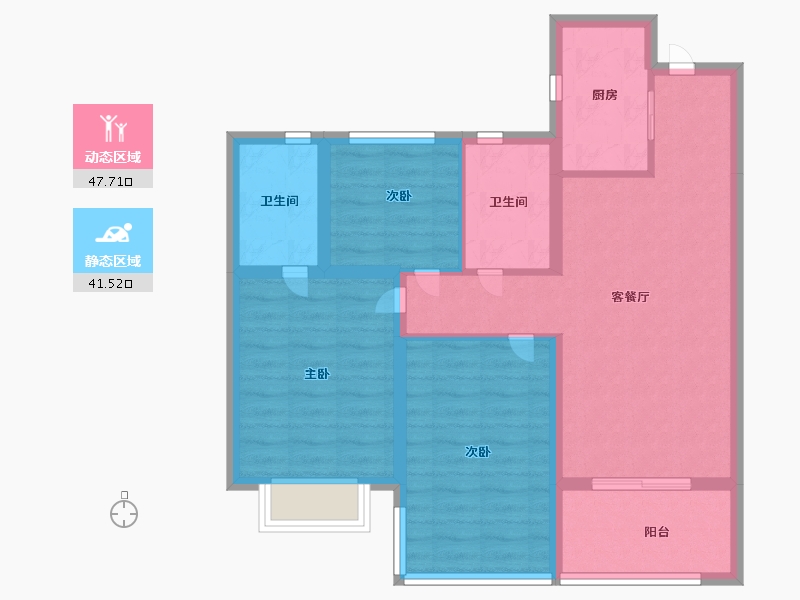 陕西省-咸阳市-领航尚宸-79.00-户型库-动静分区